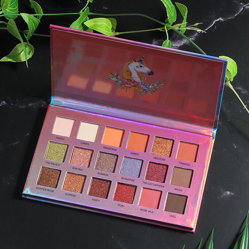 daisy dear彩虹独角兽眼影盘女学生平价哑光大地色初学者多色眼影