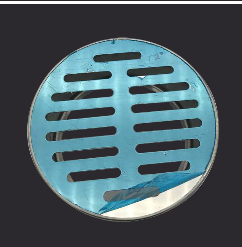 304不锈钢平面插卡地漏 圆形直通式地漏 天台户外防堵树叶过滤盖