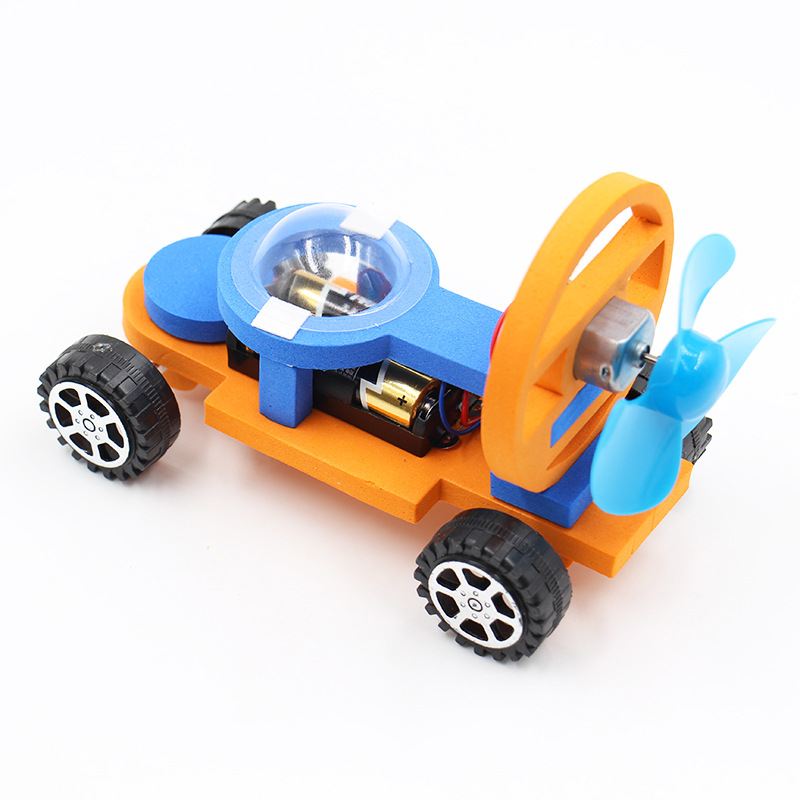 科技小制作diy电动风力小车小发明f1空气动力赛车手工拼装材料