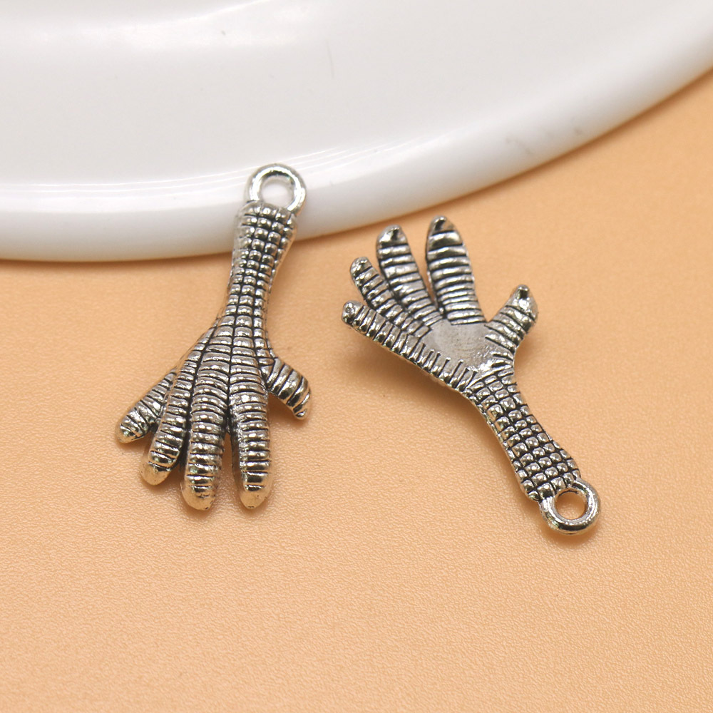 合金配件饰品diy手工 古银色动物雄鹰爪子挂件吊坠项链包包装饰
