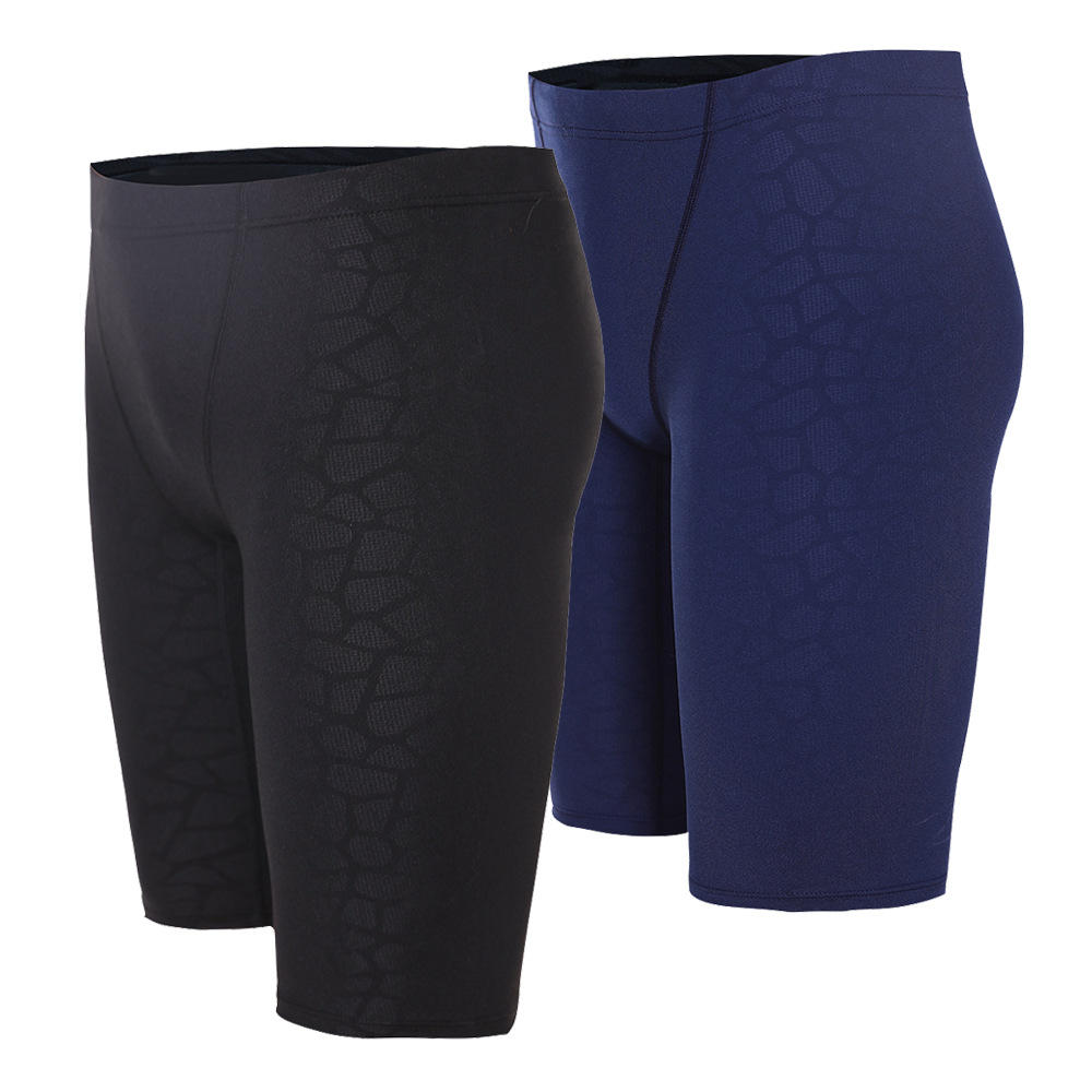 泳池专用持久抗氯专业泳裤 中腿男士游泳裤 五分游泳裤竞技泳裤