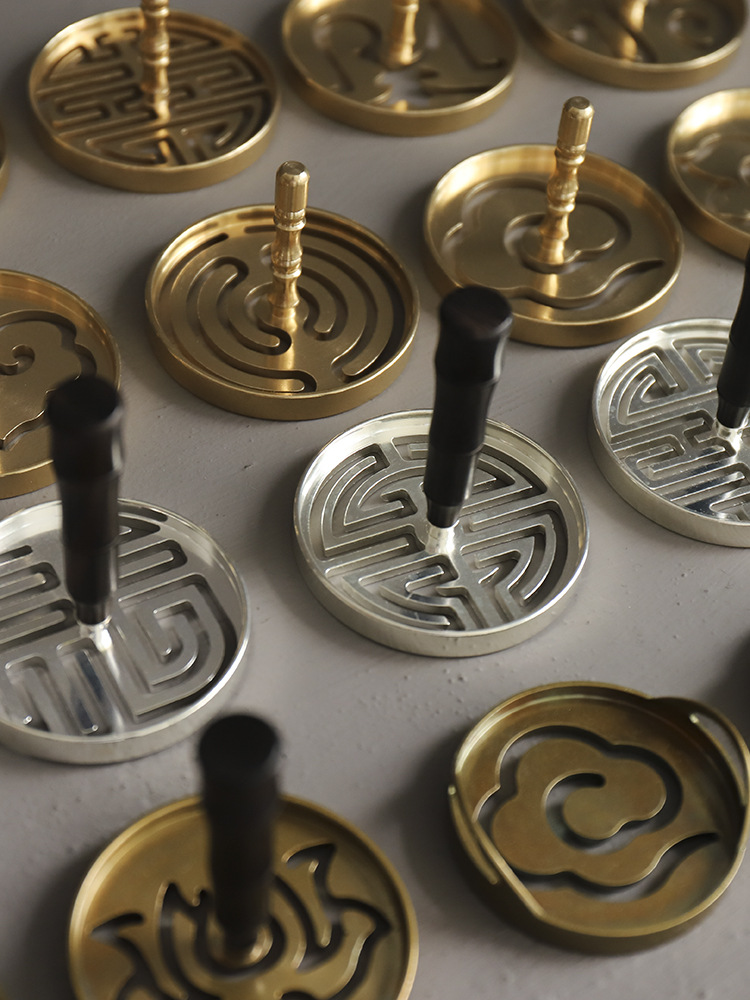 纯铜香篆香拓香模灰押打篆香印香粉制香工具香道套装用品香具批发