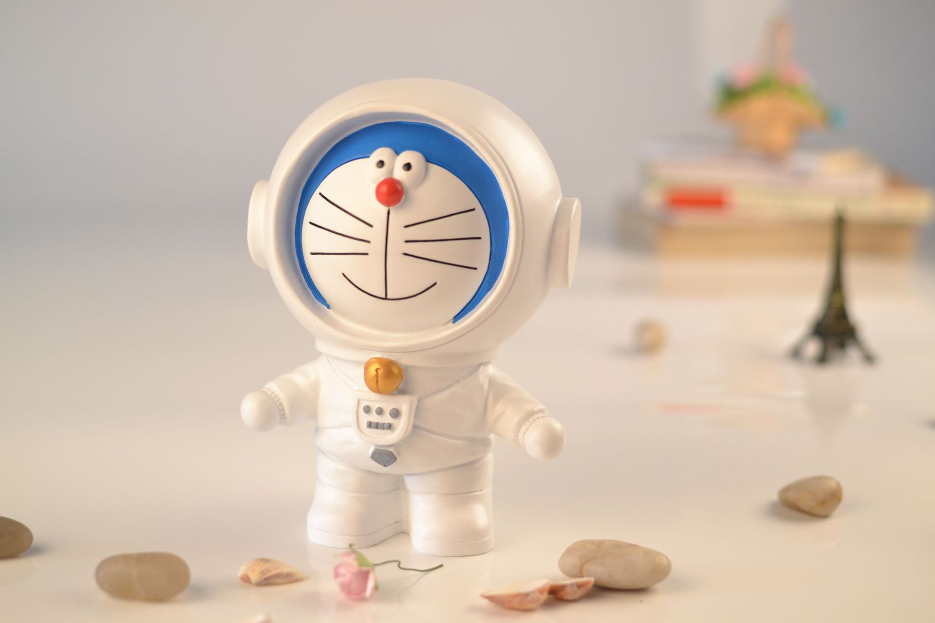 树脂创意太空人叮当猫存钱罐摆件学生礼品卡通手办模型桌面摆饰