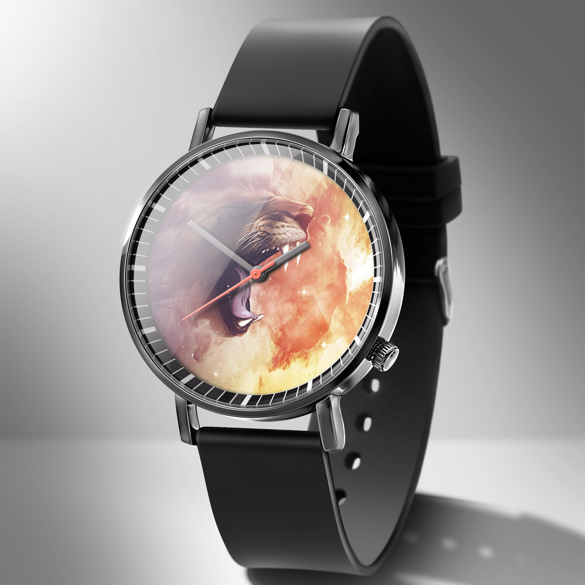 宇宙炫彩星空动物学生手表时尚休闲韩版潮流男女石英商务腕表