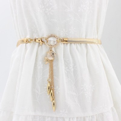 腰带女细配裙子装饰连衣裙衣服配饰链子性感韩版简约百搭珍珠腰链