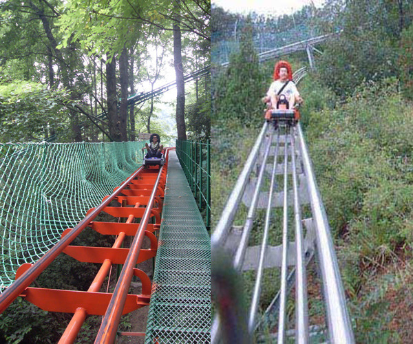 旅游景区山体滑道丛林穿越轨道过山车管轨式滑道厂家直销高山滑道