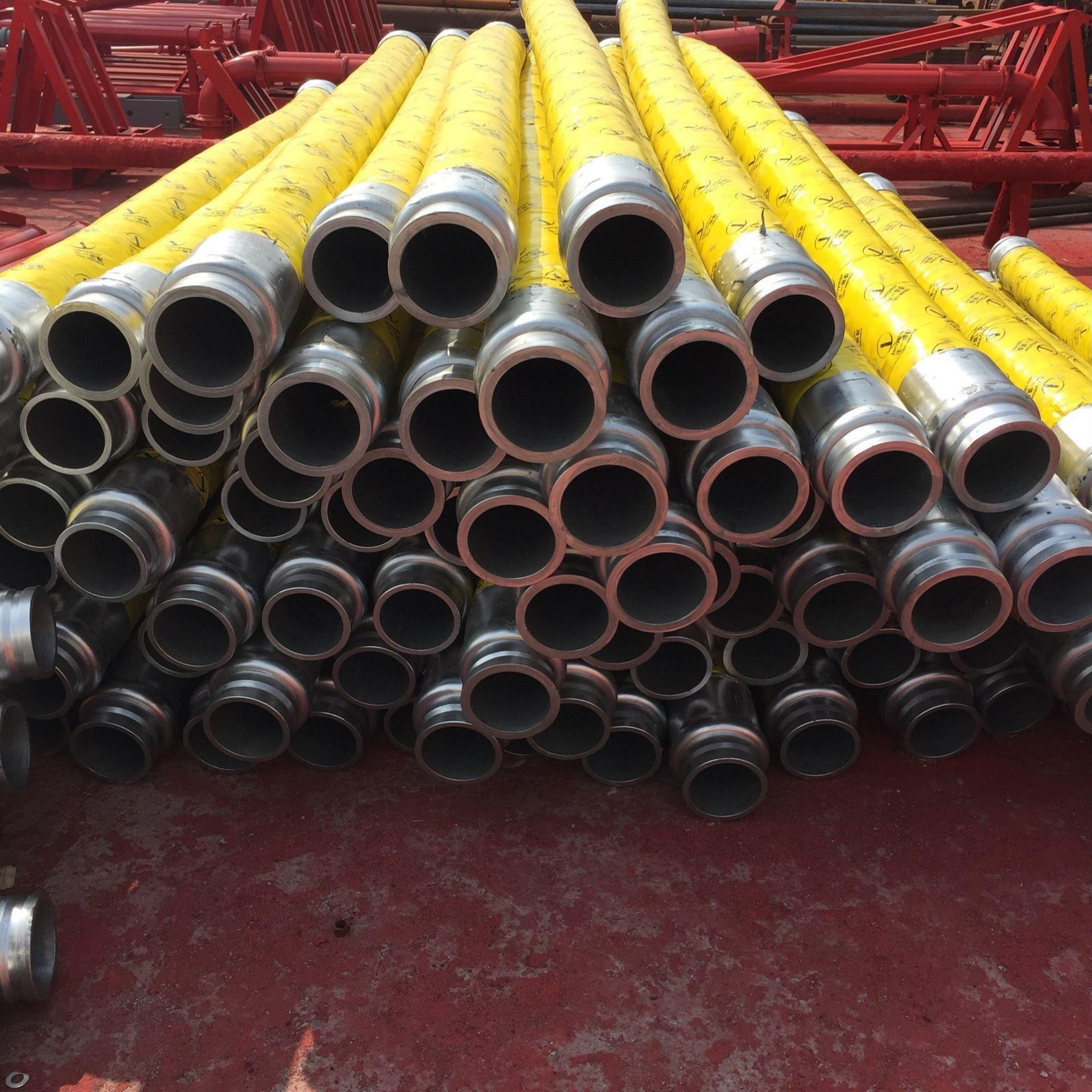 批发 桩机软管 布料机末端单双头胶管四层钢丝编织 防爆胶管 管卡