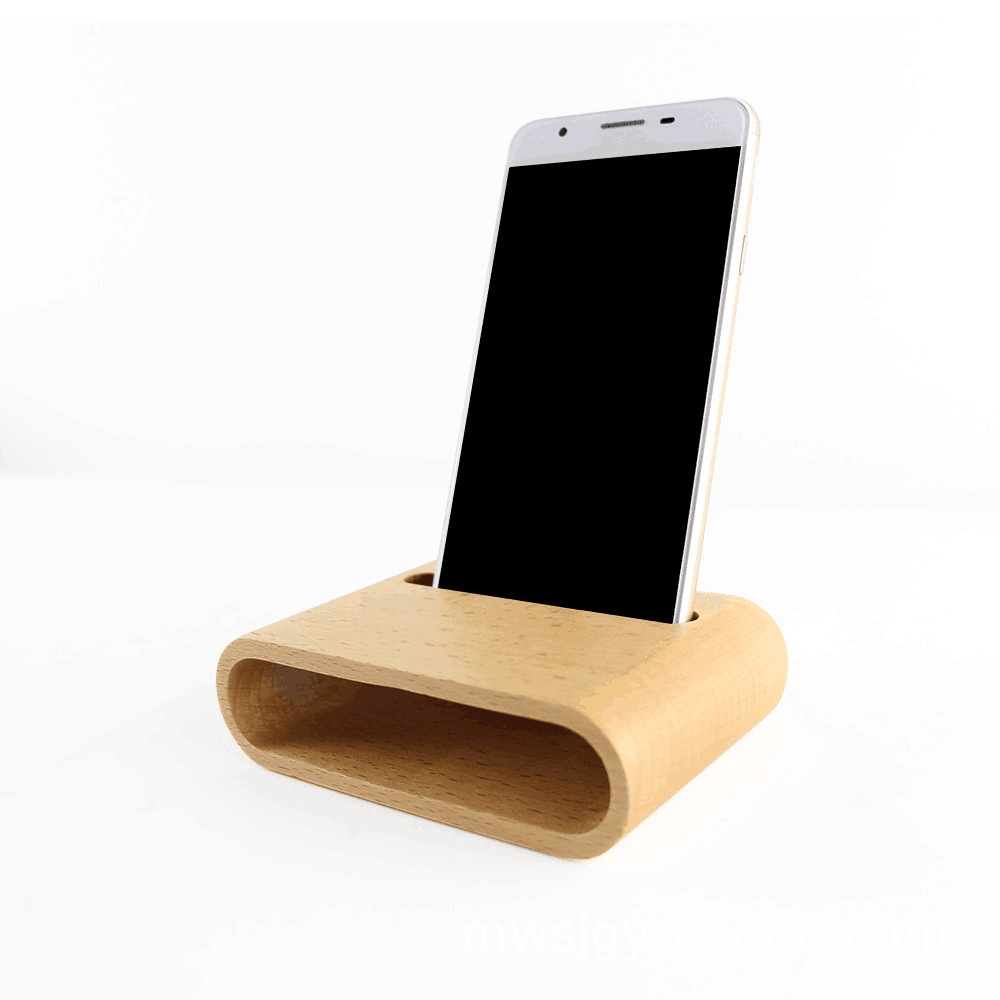 通用木质手机支架底座竖立支架平板支架懒人支架木质手机座名片夹