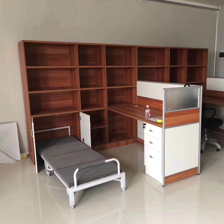 定做电脑桌屏风卡位办公卡座带午休床办公桌带床员工工作位