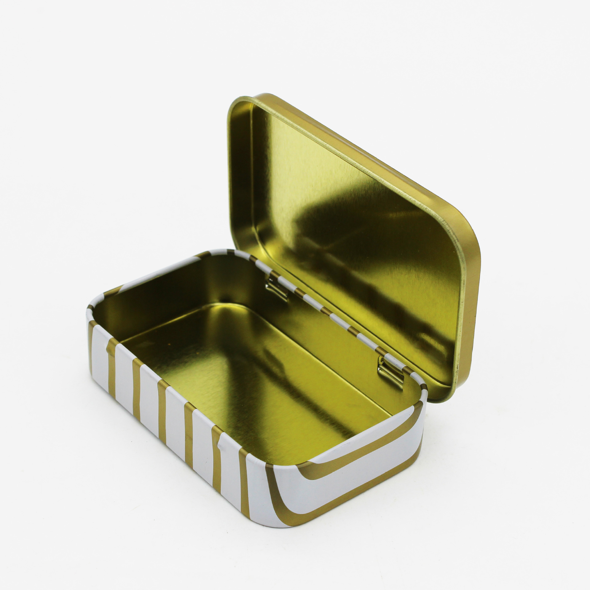 生产出口欧美礼品马口铁盒 糖果罐 翻盖小首饰铁盒 文具盒u盘罐