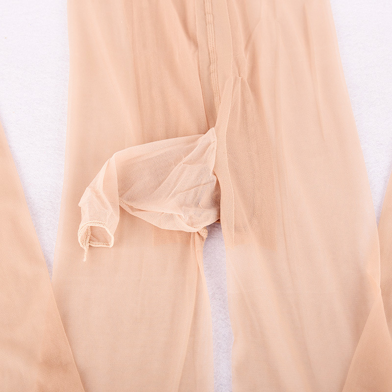 男士隐形丝袜超薄透明珠光油亮套开口象鼻连裤袜男t裆性感打底袜