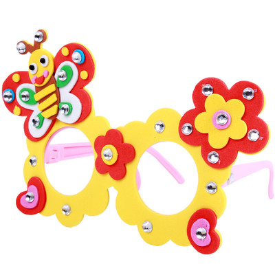 eva手工钻石眼镜 宝宝幼儿园儿童圣诞节diy制作益智创意材料包