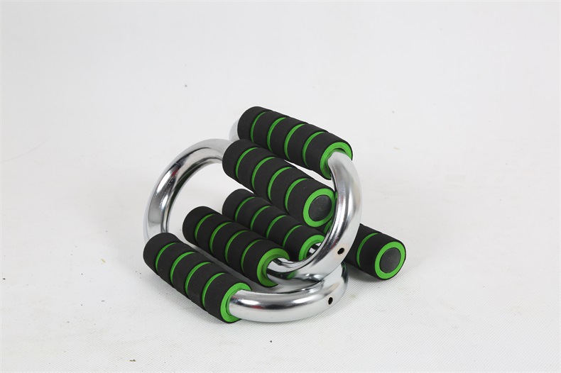 厂家健身运动器材不锈钢电镀s型俯卧撑架 健身练胸美体关节训练器