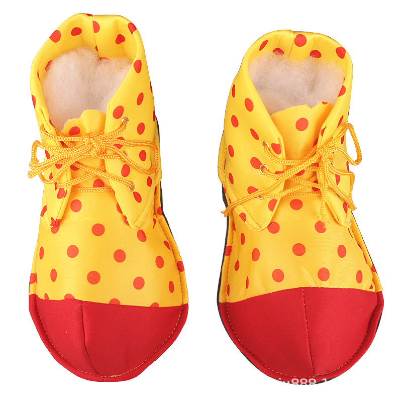 万圣节cosplay小丑鞋子道具儿童男女小丑带海绵鞋圆头动漫小丑鞋