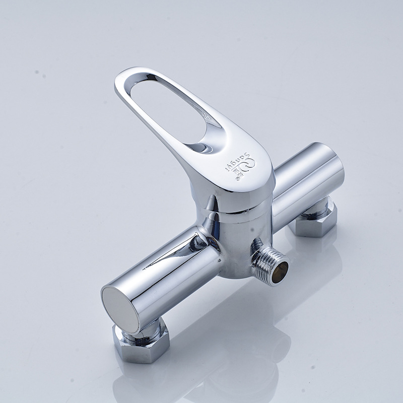 桑意 三角淋浴阀 太阳能合金加厚中体冷热水龙头混水阀 浴缸龙头