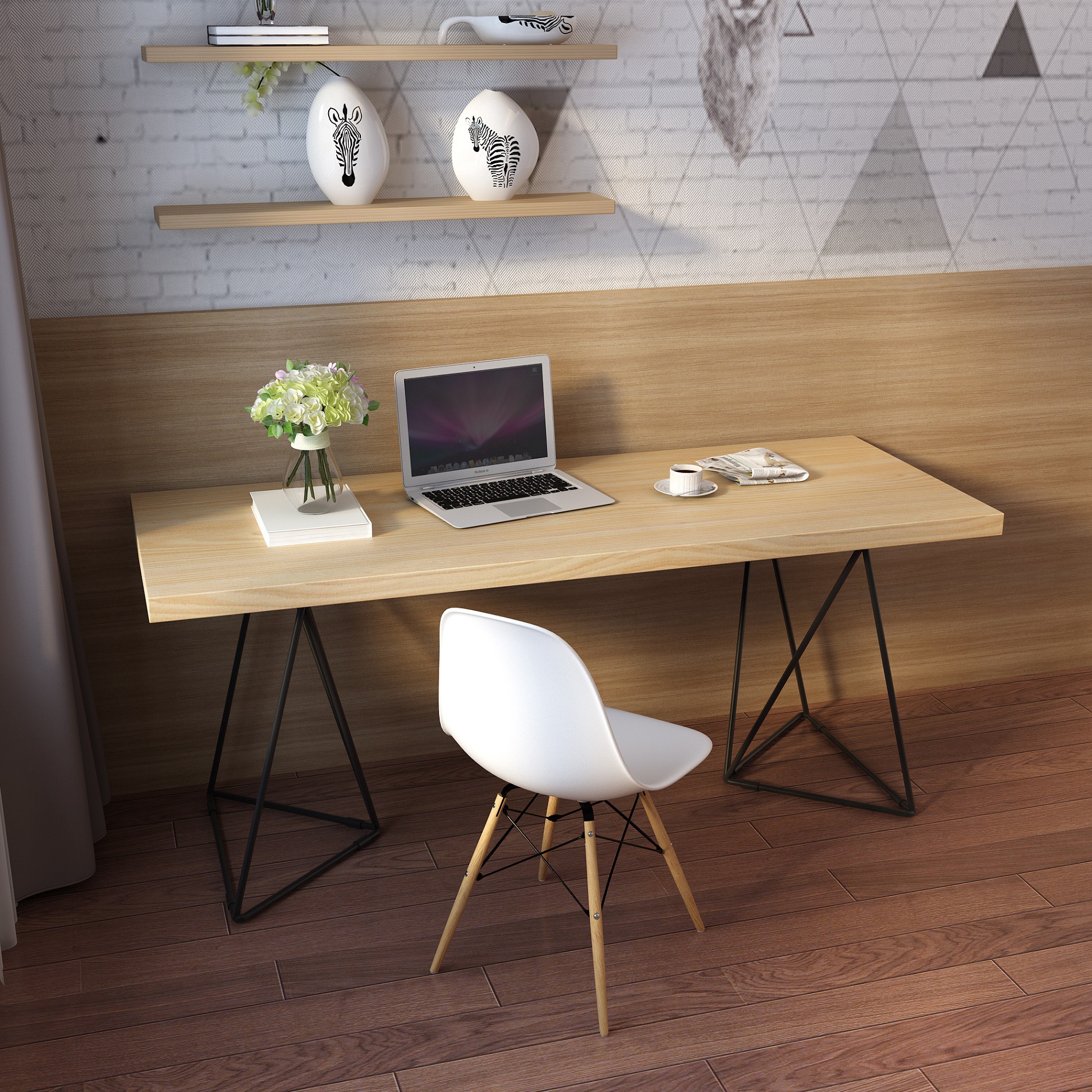 单人位课桌椅图片