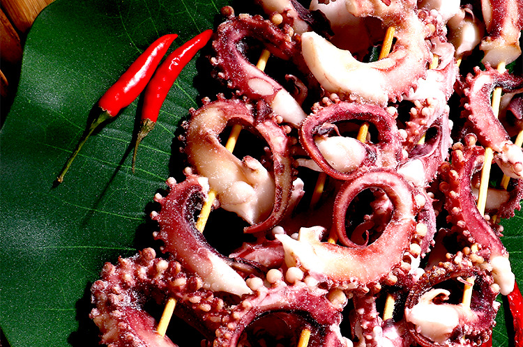 【网红】铁板烧烤夜市食材现货凤舞章鱼串鱿鱼须冷冻水产批发