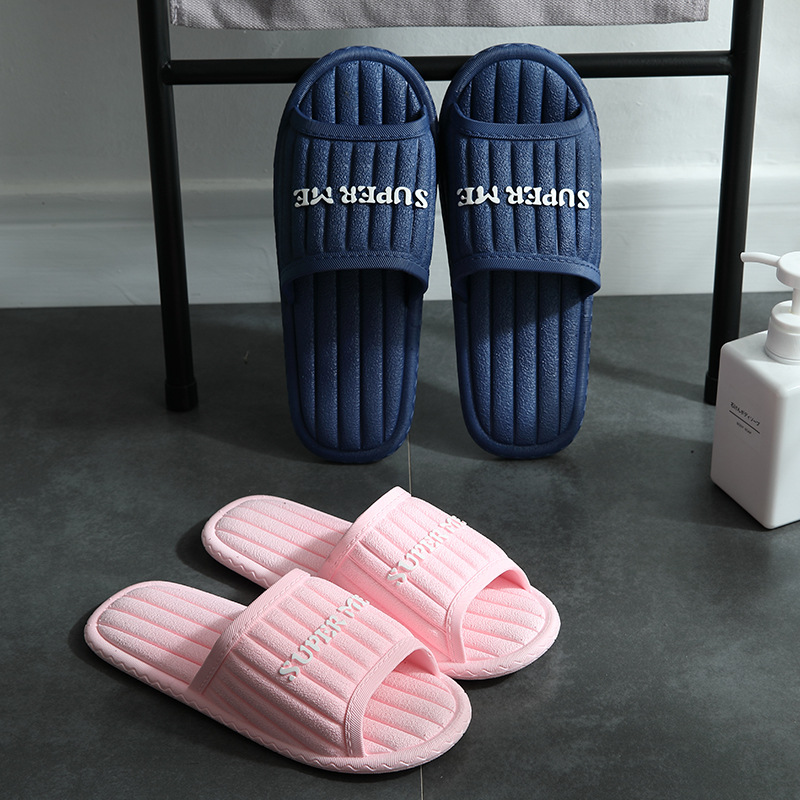 Summer New Slippers Women's Flip-Flops Indoor Non-Slip Soft Bottom Bathroom Bathroom Slippers PVC Factory Direct Sales