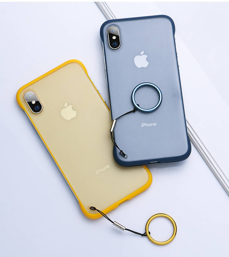 适用苹果x手机壳iphonexr磨砂套xs max透明超薄7plus无边框外贸女