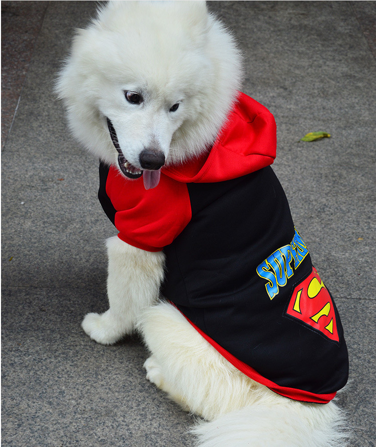 大型犬大狗狗衣服秋冬抓绒卫衣金毛萨摩哈士奇边牧宠物衣服