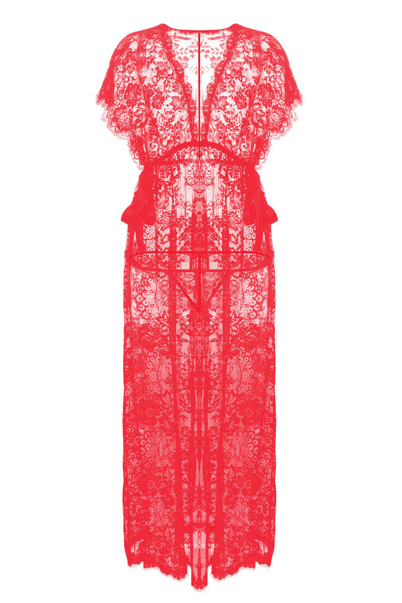 跨境情趣内衣女蕾丝长裙 性感透明诱惑加大码睡衣外贸爆款 7104