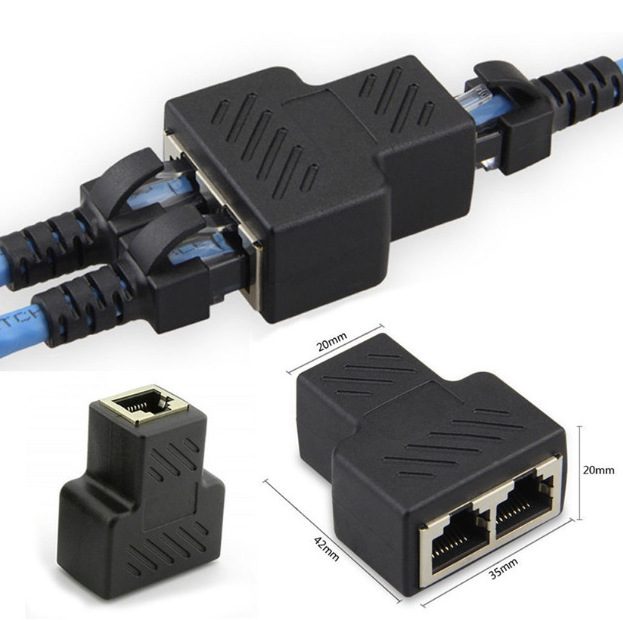 rj45网络三通头 网线连接器对接头网络接口一分三8p8cpcb板焊接