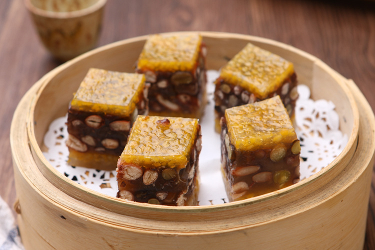 杂粮糕粗粮糕五豆糕软糕松糕广式早茶广东酒楼点心12个共500g