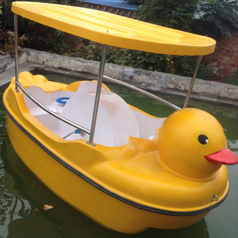 大黄鸭脚踏船二座脚蹬游船游乐船公园游乐观光船
