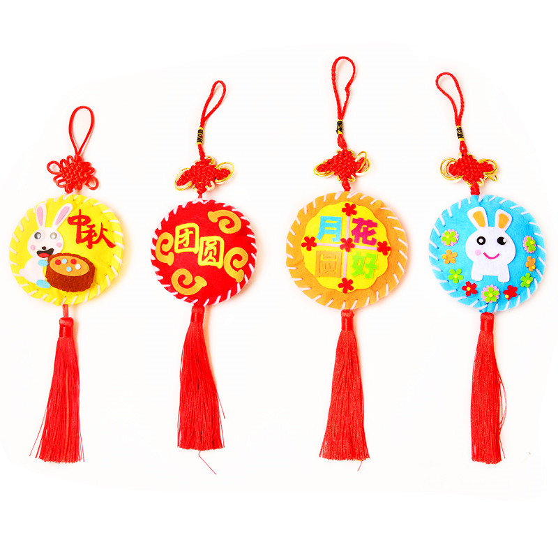 春节儿童手工制作不织布挂饰diy材料包幼儿园创意香包玩具