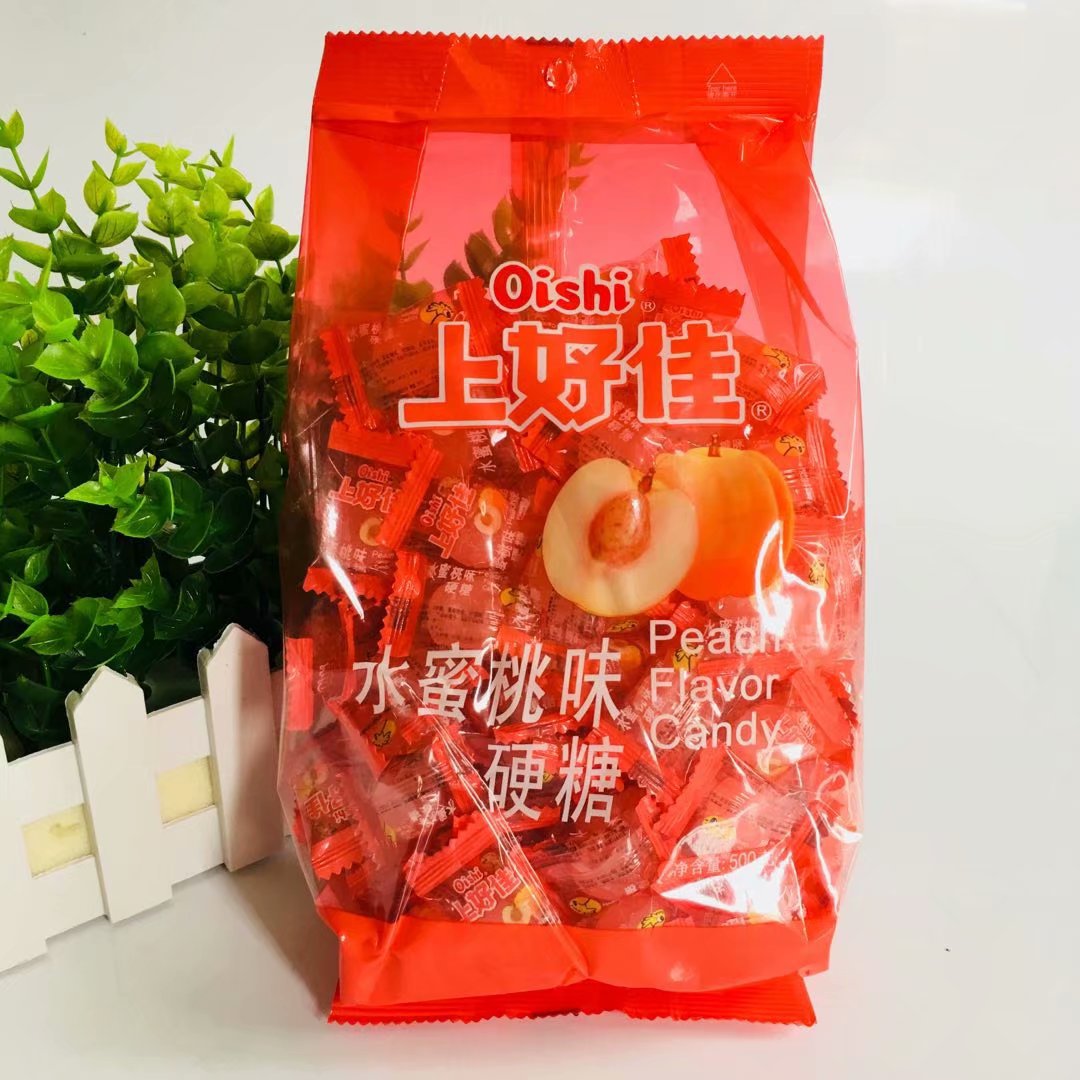 上好佳水果硬糖500g袋装水果糖喜糖零食薄荷糖提子柠檬荔枝水蜜桃