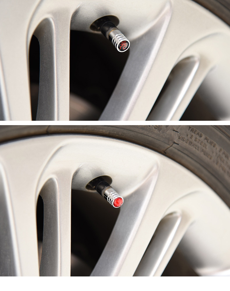 汽车轮胎气芯帽气门嘴带车标气门嘴帽铜质轮胎阀门帽改装气门嘴帽