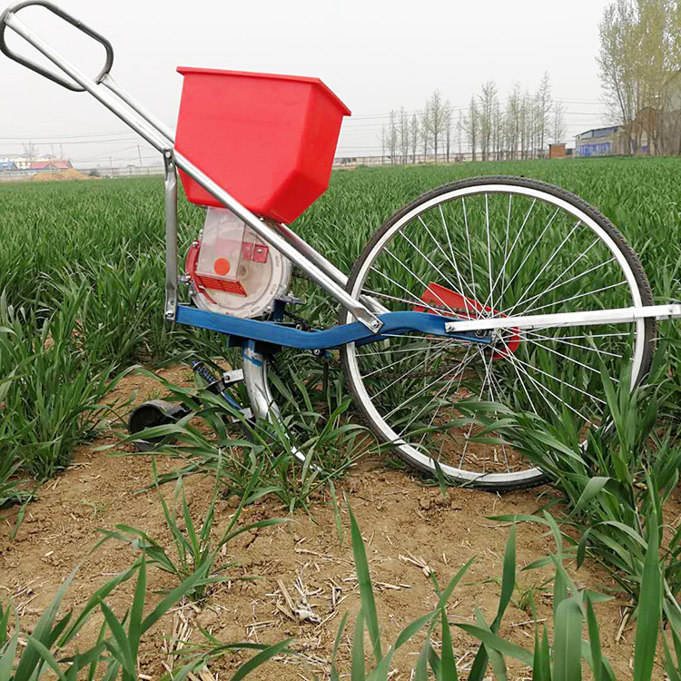 小型人力花生播种机手推单行花生精播机简单一人操作花生点播机