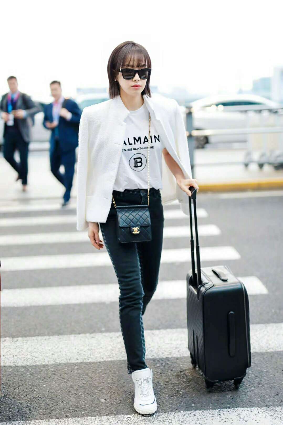 19春夏新款巴尔曼balmain宋茜同款棉质宽松套头t恤ins情侣款女款