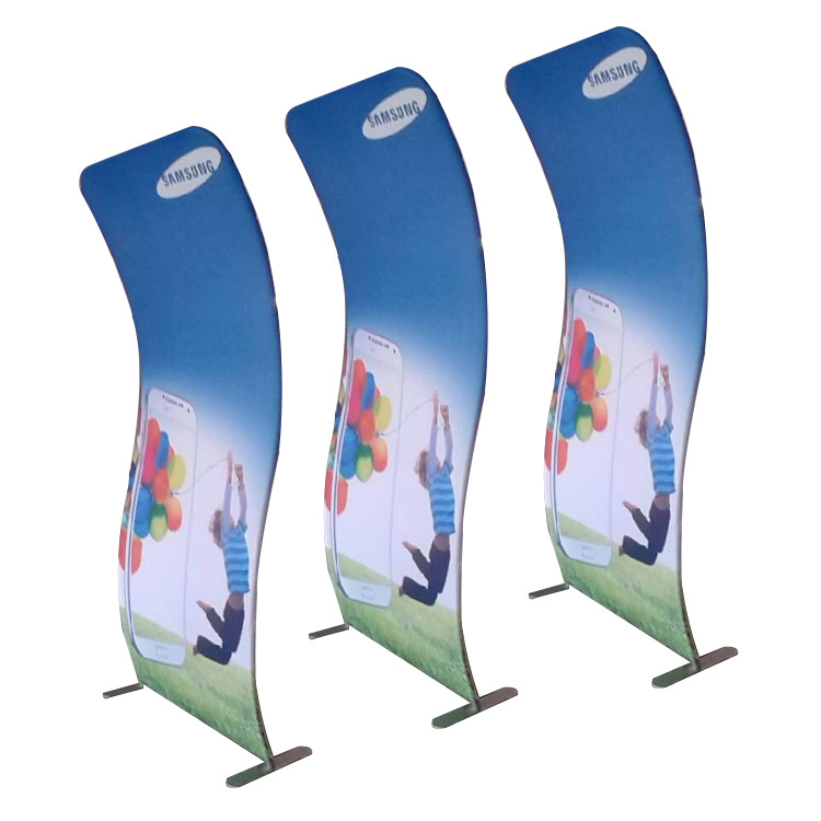 工厂直销260g加厚经编快幕秀年会背景画s形直型弧形门型展架立牌