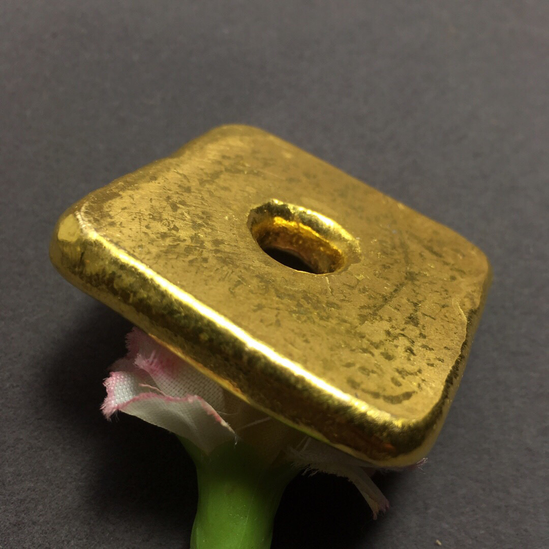 厂家批发铜镀金仿古金条金锭金元宝大清金库黄铜镀金大砖1罕见品