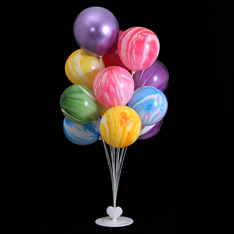 心形气球地飘支架 气球装饰支架 气球落地立柱路引展示架子气球树