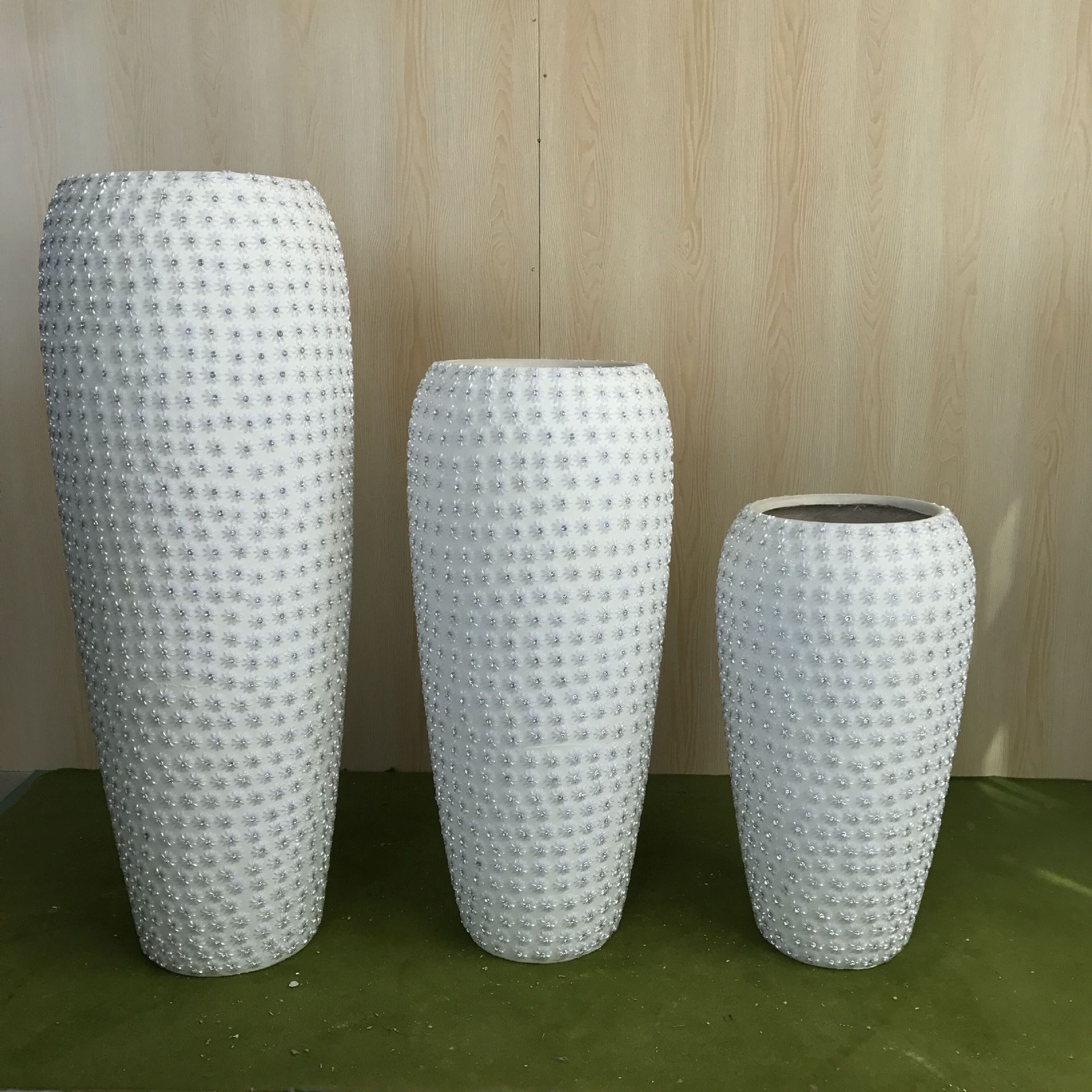 商场酒店异型树脂玻璃钢落地花瓶花插花盆厂家直销手工艺品摆件