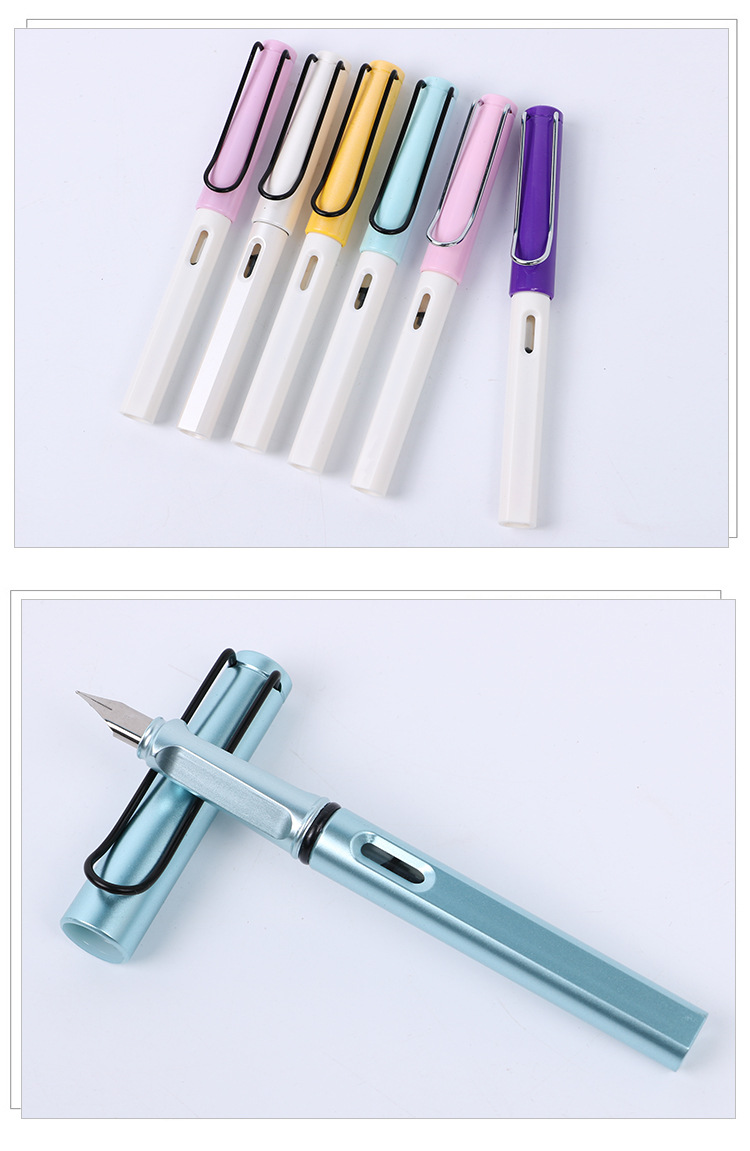 正姿钢笔小学生专用墨囊钢笔入门级练字两用仿金属水笔现货