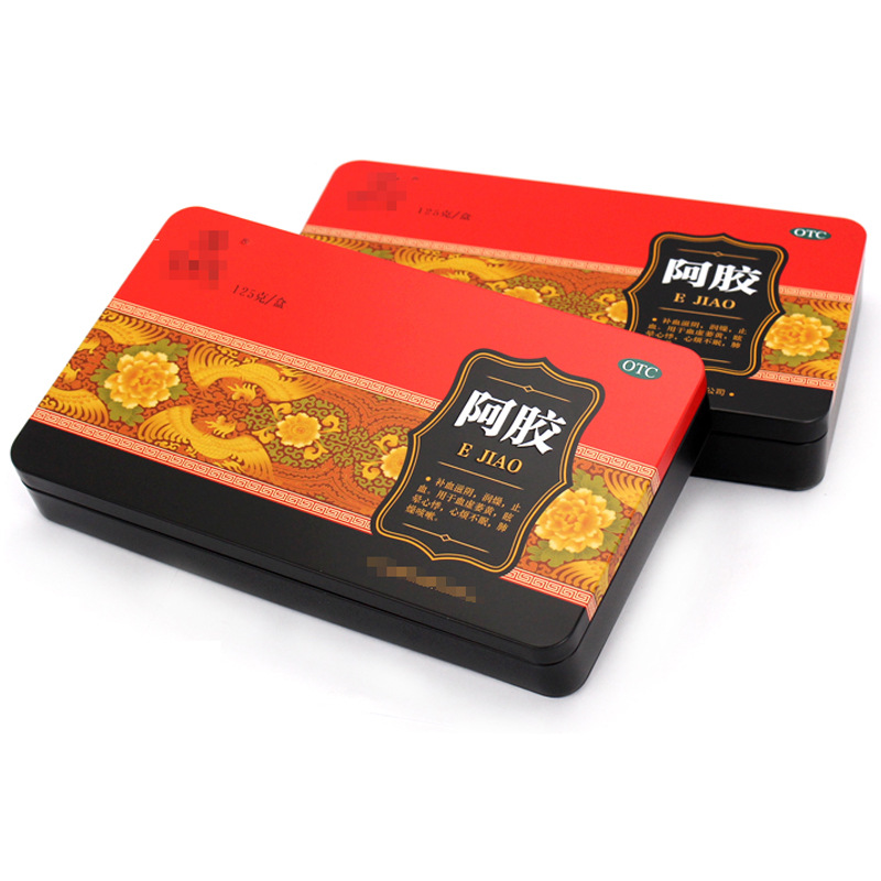 保健品阿胶铁盒长方形阿胶块金属铁罐阿胶糕包装马口铁盒厂家