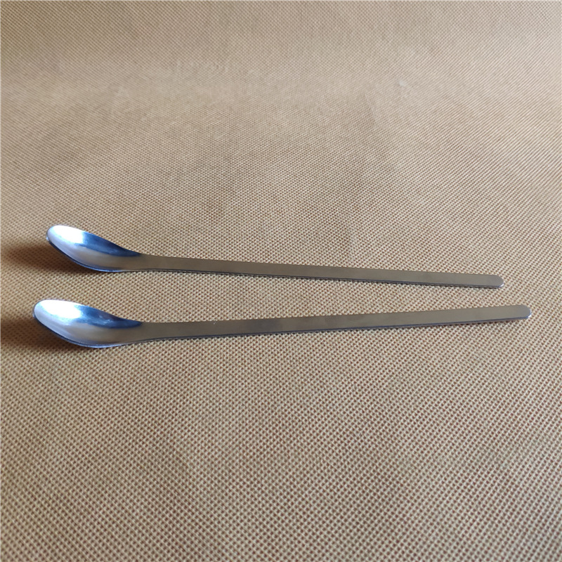 称量药勺药匙18cm单头药勺 实验室用微量药勺18cm不锈钢单头药勺