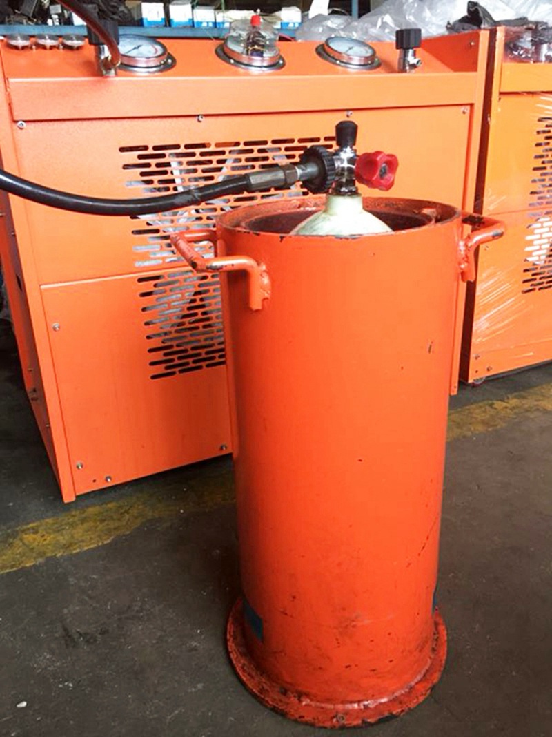 安煤防爆桶 6.8l充气防爆筒 空气呼吸器充气防爆桶