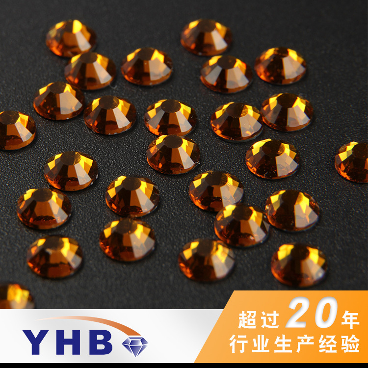 Yhb Ornament Accessories Imitation Diamond Ordinary Amber Color Plated Diamond 3.2mm Ornament Decorative Color Magic Diamond