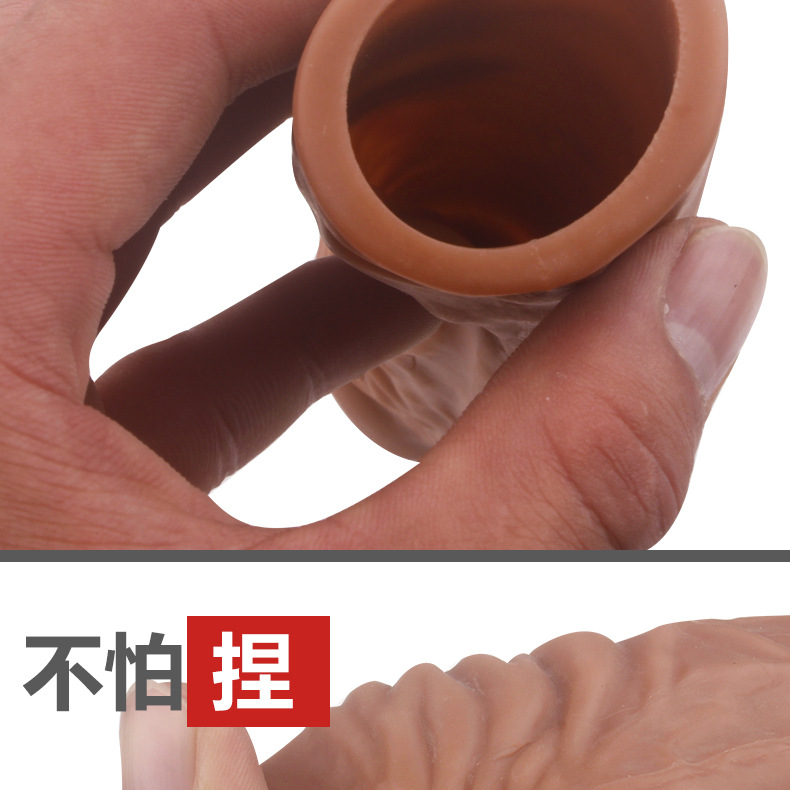 男用水晶阴茎套夫妻狼牙套成人情趣环性用品调情用具硅胶带刺套