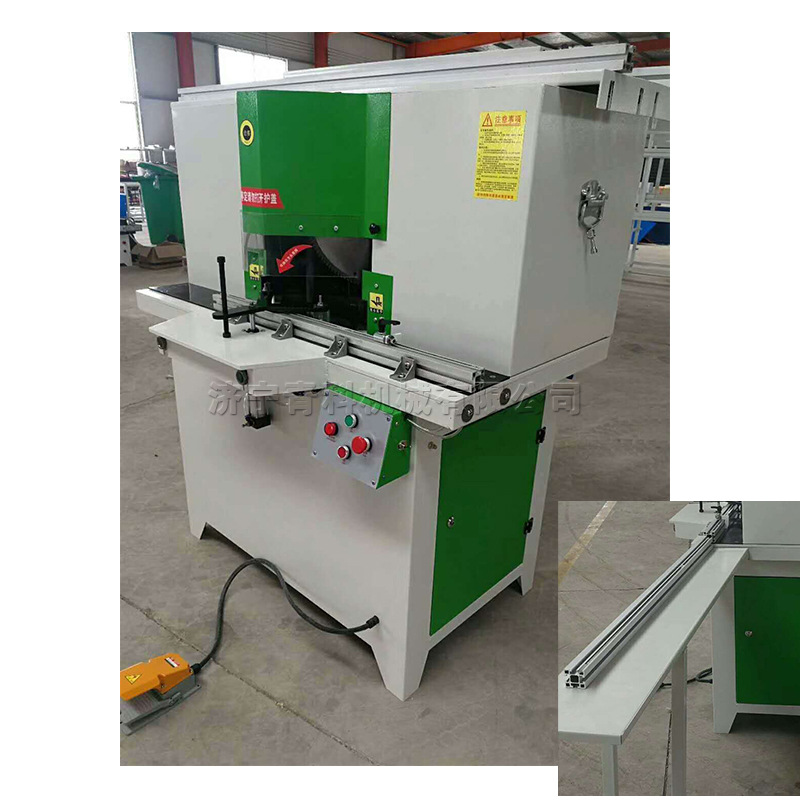 小型双头锯切角机铝合金门框切边机亚克力板材45度斜角加工