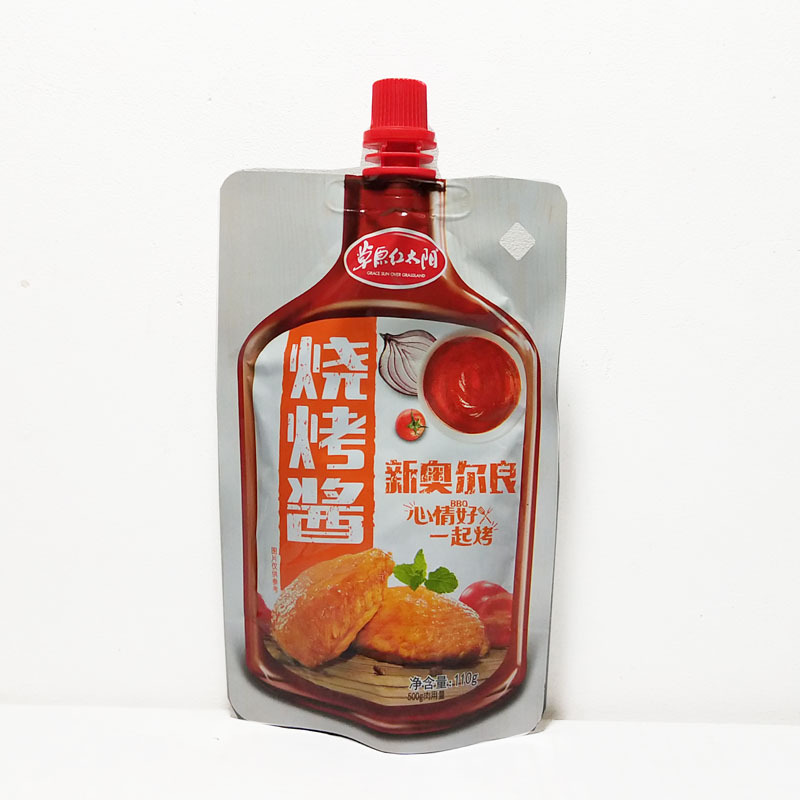 草原红太阳烧烤酱110g 原味 黑椒味 新奥尔良 香辣味 60袋/箱