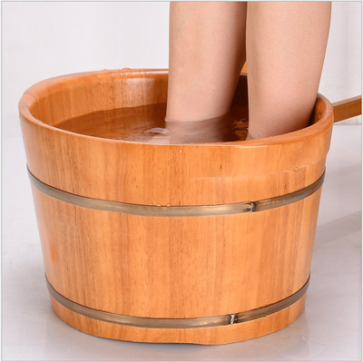艾泽泡脚木桶 橡木足浴桶 实木洗脚泡脚木桶木质足浴盆木盆沐足盆