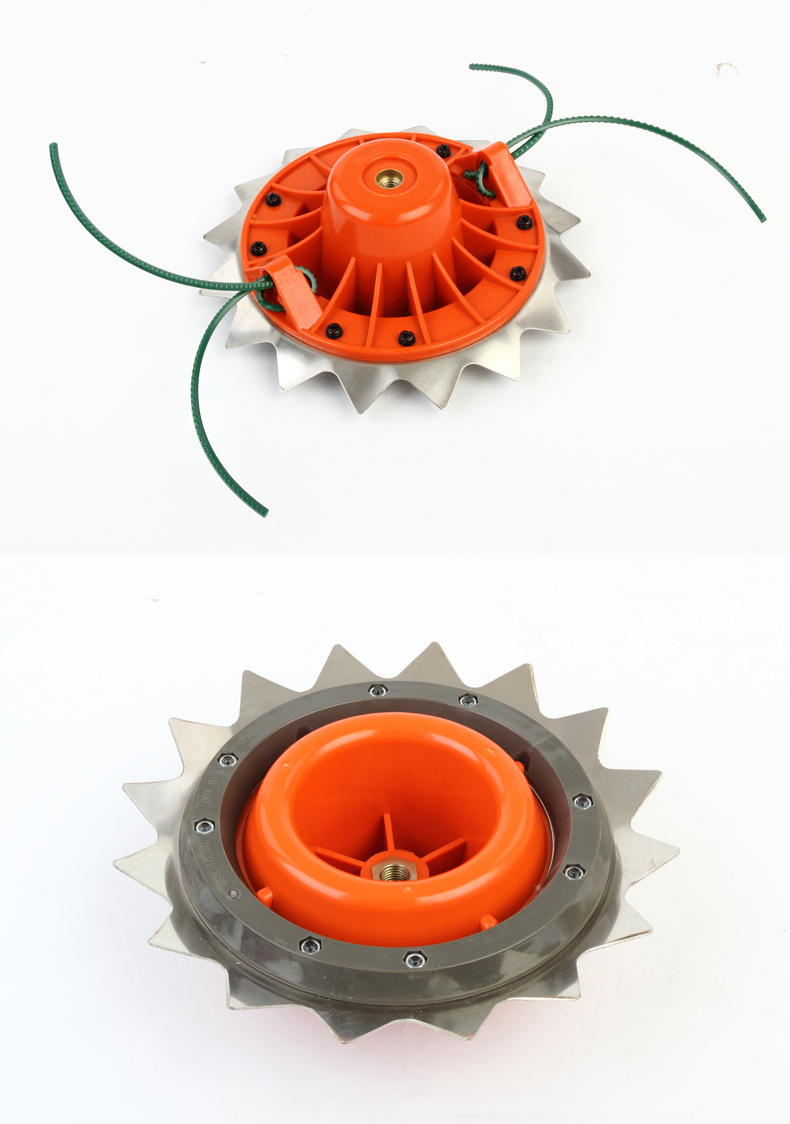 割草机打草头割灌机打草机尼龙绳双重除草头不锈钢除草神器配件