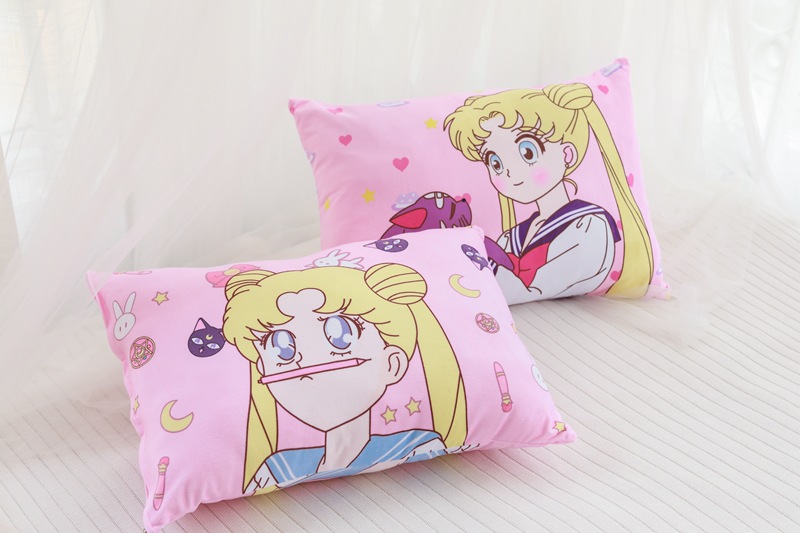 怀旧美少女战士抱枕水冰月床枕头靠垫可换洗枕套少女心午睡枕腰垫