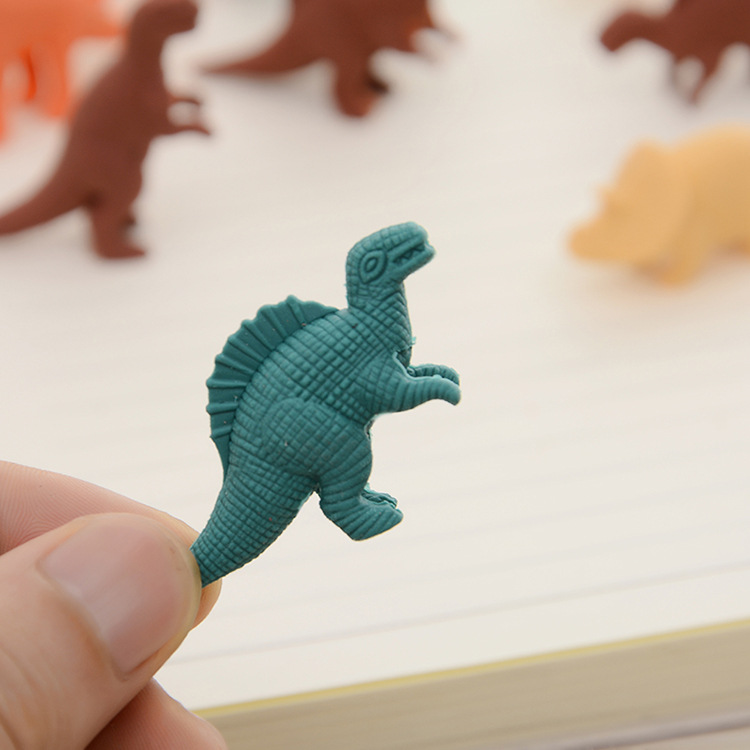 恐龙橡皮擦套装礼盒装 可爱造型小学生儿童卡通文具用品奖品 批发