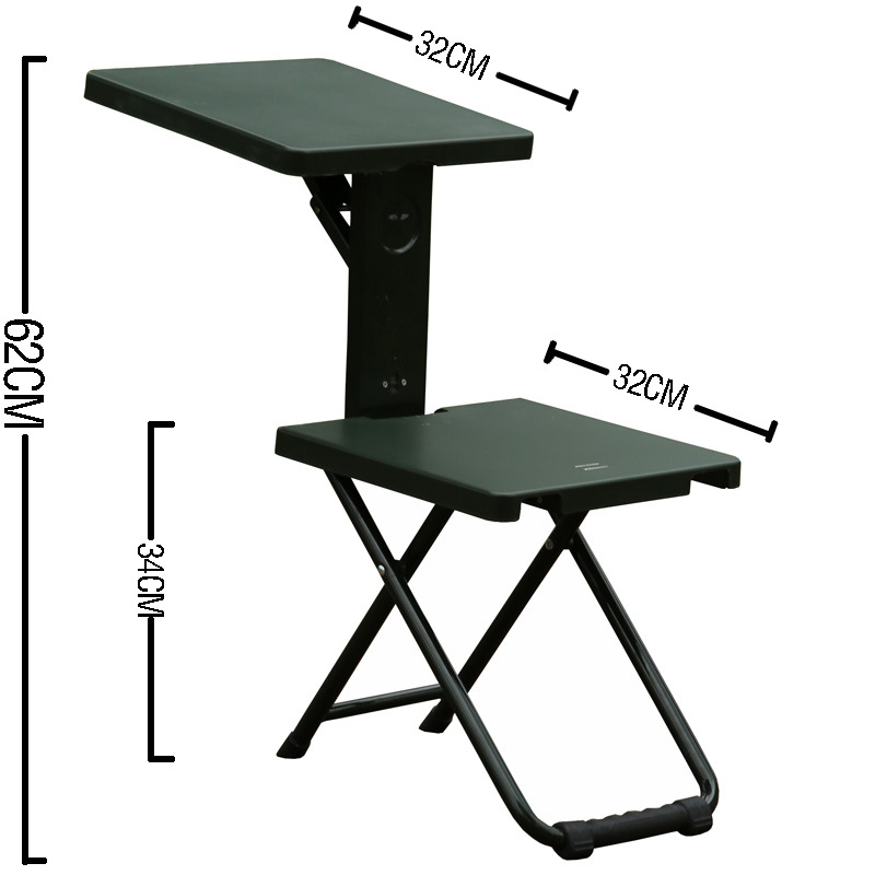 Folding Chair Multi-Functional Folding Stool Outdoor Maza Portable Single-Soldier Study Chair Writing Chair